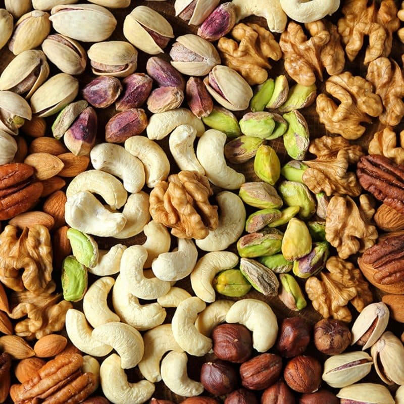 Mixed nuts close-up